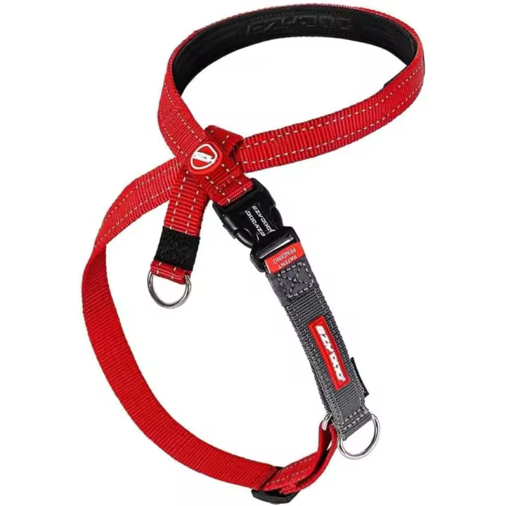 EZYDOG Crosscheck - Arnés de entrenamiento antitirones, arnés para perros pequeños, medianos y grandes, accesorios de entrenamiento para perros, reflectante, tamaño ajustable (M, azul) - 1