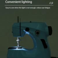 Máquina de coser eléctrica doméstica con luz nocturna, Pedal, bricolaje, parche Manual, máquina de costura - details 12