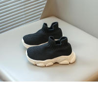 Zapatos informales para niños y niñas, zapatillas de calcetín de tela elástica sin cordones, transpirables, a la moda, 21-30, otoño, 2024 - details 12