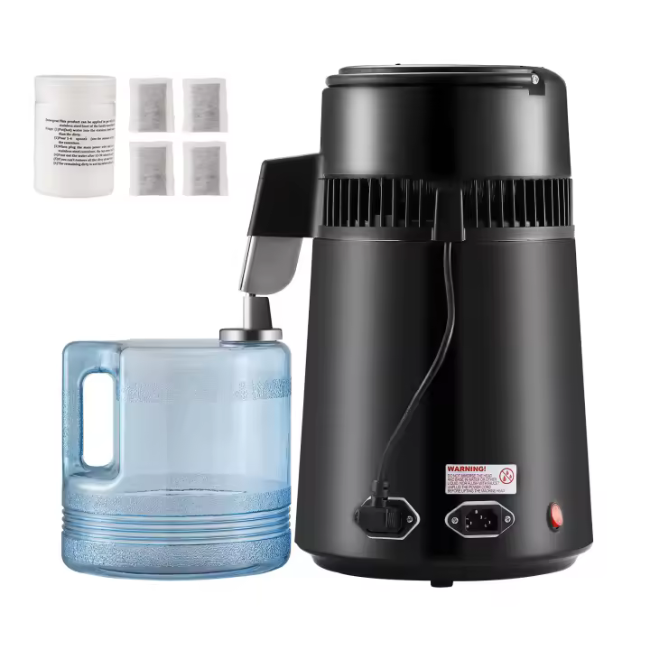 SucceBuy Purificador de destilador de agua de 4 litros, máquina de acero inoxidable para encimera - 1
