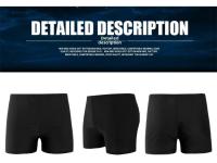 Bóxer negro puro para hombre, bañadores térmicos de primavera, ropa deportiva y accesorios de moda antivergüenza. - details 7