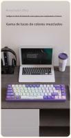 Heijue AK680 teclado mecánico juego teclado intercambiable en caliente con cable eje de té inalámbrico de doble modo eje rojo 68 teclas - details 8