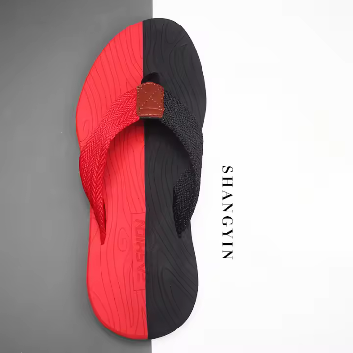 Chanclas de los hombres nuevo verano casual pellizco zapatillas sandalias de los hombres desgaste antideslizante sandalias de playa - 1