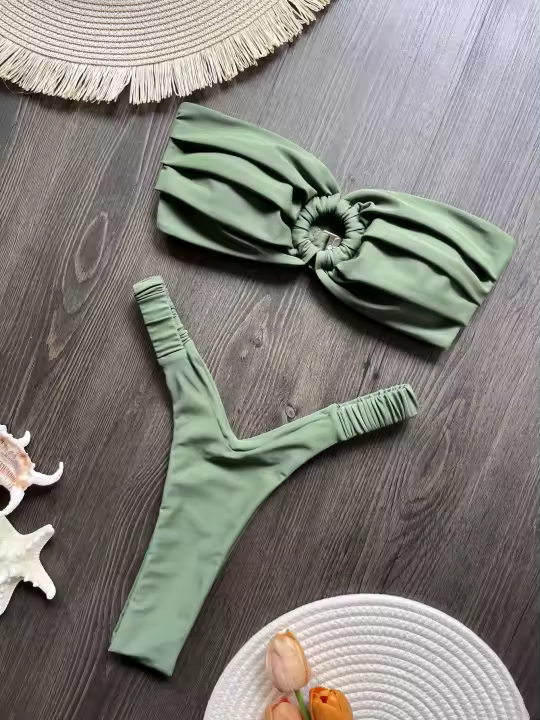 Microbikini con Push-Up para mujer, traje de baño Sexy para mujer, conjunto de Bikini brasileño con Tanga, trajes de baño, ropa de playa 2024 - 1