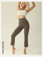 Pantalones acampanados de LICRA para mujer, mallas cortas de Yoga de alta elasticidad, cintura alta, suaves, para Fitness - details 3