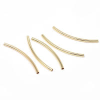 20 piezas, 25MM, 30MM, 35MM, 18K, Color dorado, latón, pulseras arqueadas lisas, tubo, suministros para fabricación de joyas, accesorios Diy - details 27