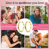 Pendientes de aro de Plata de Ley 925 para mujer, aretes grandes de Corazón Dorado, regalos de joyería - details 3