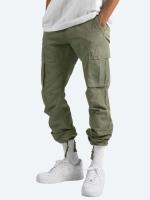 Cargo 2025 Verano Nuevos pantalones casuales de hombre con múltiples bolsillos y cordón transpirable ligero - details 5