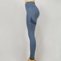 Pantalones delgados de yoga para mujer deportivos sin costuras de cintura alta elásticos y sólidos para gimnasio y correr secado rápido tipo de pantalones de entrenamiento material de exterior y de forro de nylon - details 26
