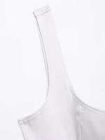 Mini correa SS con cinturón de moda para mujer estilo cuello cuadrado - details 2