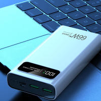 Powerbank (batería externa) 50000mAh 66W carga rápida ultrafino/portátil/exterior/indicador de batería LED tipo C * 1 + USB * 2 - details 5