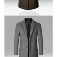 GASL-Gabardina lana larga hombre, abrigo informal negocios, otoño-invierno, sólido, novedad. - details 10