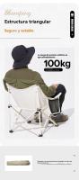 Silla plegable portatil pesca al aire libre viajar camping multifunción - details 2