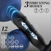Embalaje privado Masajeador de empuje masculino sexy Plug anal Vibrador consolador para hombres App Buttplug Estimulador de próstata gay Juguete sexual Masturbadores 18+ - details 6