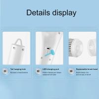 Cepillo de limpieza del hogar, Fregador Giratorio Eléctrico Potente con 5 Cepillos,Se Puede Cargar por USB para bañera de baño, Cocina, Ventana, bañera, Plato - details 2