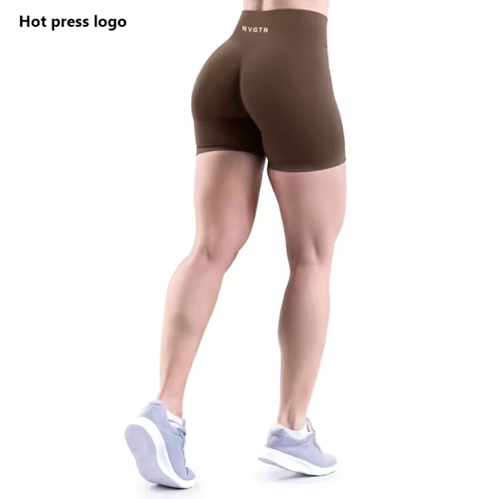 NVGTN-pantalones cortos dinámicos para mujer, ropa sin costuras, suave, para Fitness, Yoga, gimnasio, correr, bicicleta, 2,0 - 1