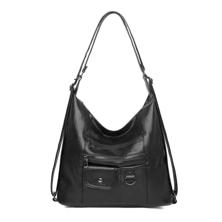 Bolsos de Hombro de Cuero PU Suave de Lujo Multi Bolsillos para Mujeres Bolsa Tote Europea de Gran Capacidad para Compras Bolsa Cruzada Hobo - 1