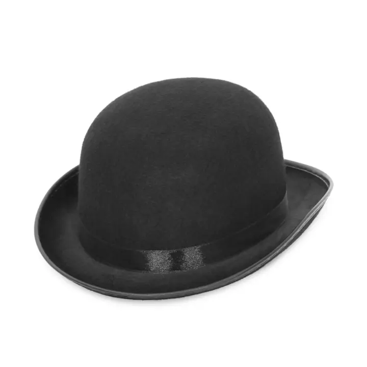 Halloween hombres mujeres sombreros de mago gorra caballero Jazz sombrero de copa negro rojo fiesta Bowler sombrero - 1