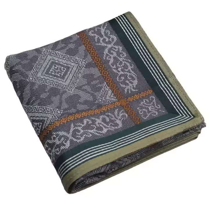 Pañuelo cuadrado de algodón Jacquard para hombres, toalla de bolsillo con flores de anacardo para caballeros, regalo de Navidad para fiesta de boda y Año Nuevo - 1