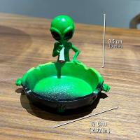 Decoración Retro Vintage Ashtray de Resina ALIEN Accesorio de Bar para Hogar y Oficina con Estilo Hiphop - details 7