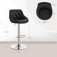 Taburete de Bar de Terciopelo Altura Ajustable, Giratorio, Poltrona de Cocina, Diseño Gris Oscuro - details 46