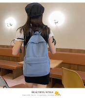 Mochila escolar impermeable de gran capacidad para mujer, mochila escolar con cremallera suave, Color sólido, mochila informal para adolescentes y niñas, suministro para estudiantes - details 30