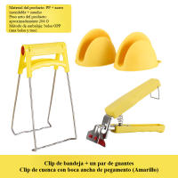 Juegos de Bandejas Antideslizantes de Cocina Estantes de Silicona Multicolor con Ventanas Antipander para Verduras al Vapor - details 12