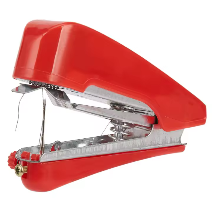 Máquina de coser portátil para exteriores, Mini máquina de coser Manual de mano pequeña, de bolsillo de viaje, colores aleatorios - 1