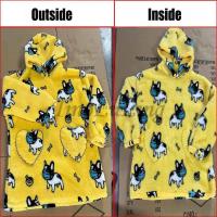 Sudaderas con capucha de gran tamaño para niños y mujeres, sudaderas con capucha de Panda, oso, aguacate, León, dibujos animados, Halloween, familia, mantas largas de TV, invierno, nuevo - details 36
