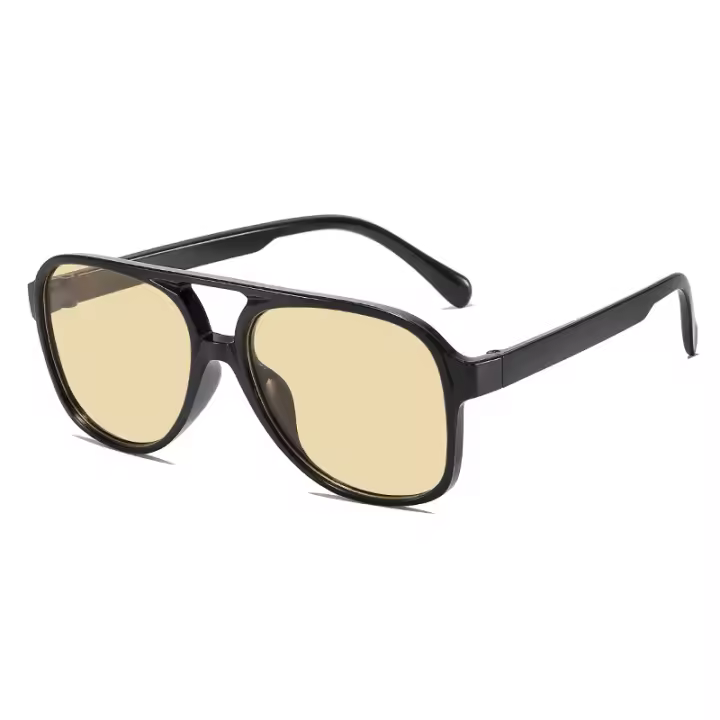 Gafas de sol retro de doble viga 2024 Nueva tendencia Ins Personalizadas con marco grande Gafas de sol estilo Toad de celebridad de internet - 1