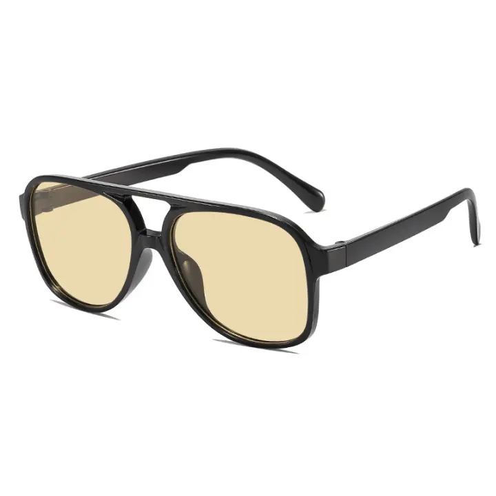 Gafas de sol retro de doble viga 2024 Nueva tendencia Ins Personalizadas con marco grande Gafas de sol estilo Toad de celebridad de internet - 1