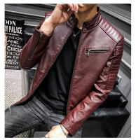 Nueva chaqueta de cuero para hombre, moda delgada de motocicleta juvenil, PU, de otoño e invierno - details 28