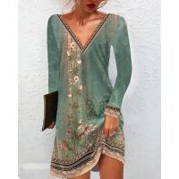 Vestido con cuello en v para mujer - details 4