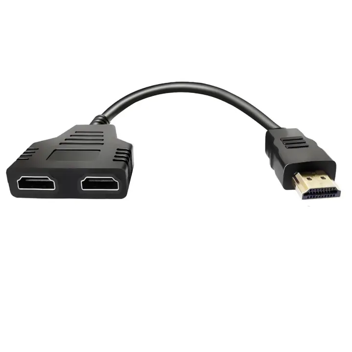 Adaptador HDMI Splitter 1 a 2 Cable de Televisión HDMI de Alta Definición 1080P - 1