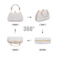 Bolso de mano de cena de perlas para mujer, bolso de mano con cuentas de cristal, adecuado para bodas, novias, fiestas, bailes - details 7