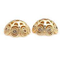 Cuentas de Flor de Brasso Dorado de 18K Joyería de Alta Calidad para Mujeres - details 25