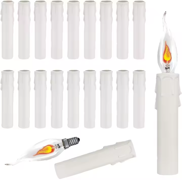 Candelabros de vela E14, lámpara de pared LED, decoración, 20 candelabros - 1