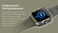 El reloj inteligente AK47 se puede conectar a través de Bluetooth para llamadas y medición del ritmo cardíaco, Material impermeable IP68 - details 7
