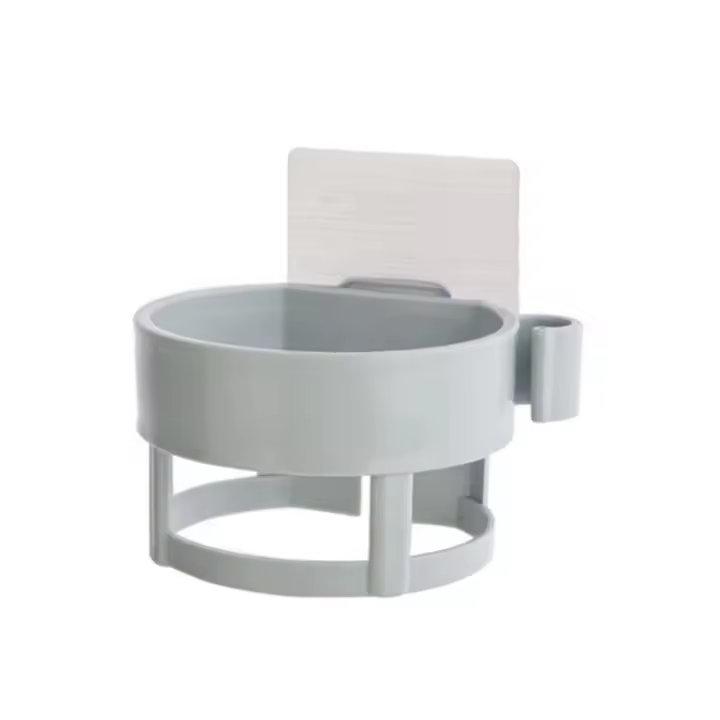 Soporte para secador de pelo sin perforación, estante de almacenamiento para colgar en la pared, estante de almacenamiento para secador de pelo, soporte para secador de pelo para Baño - 1
