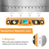Inclinómetro Digital de nivel de espíritu, regla de escala Horizontal, transportador electrónico de pantalla LED, herramientas de medición de Base magnética - details 16