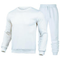 Suéter deportivo informal de dos piezas con cuello redondo para hombre y mujer, pantalones de otoño, color sólido - details 4
