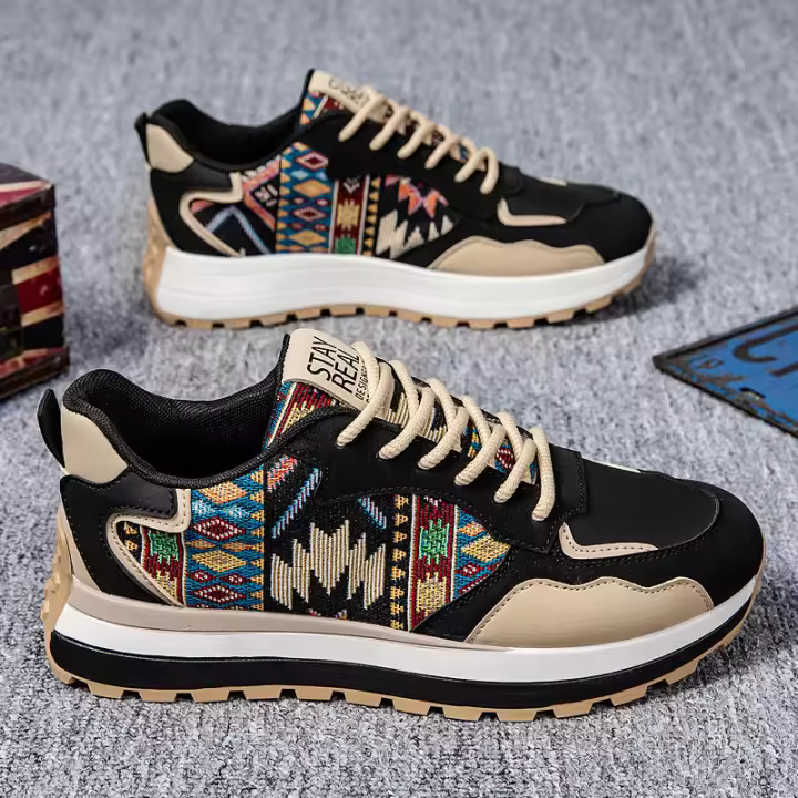 Nueva Moda Zapatos Casuales Empalme Zapatos De Los Hombres Deportivos Tendencia Zapatos Bajos Individuales - 1