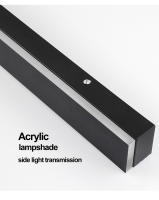 Luz de pared para exteriores, lámpara moderna de pared resistente al agua IP65, para AC85-265V, porche, puerta, 1800, 2000mm de largo, color negro - details 5