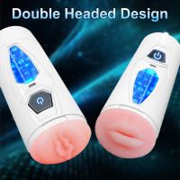 Taza de masturbación eléctrica abierta, 10 modos de vibración, juguetes irritantes para el pene, sexo Oral y masturbación de doble canal vulvar, productos para adultos masculinos - details 3
