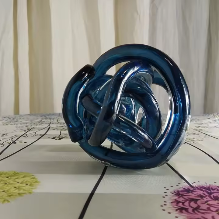Figuras de bolas de cristal para decoración del hogar, adorno moderno, regalo de recuerdo, decoración de habitación hecha a mano de cristal, decoración navideña para oficina - 1