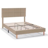 Estructura de cama tapizada de 30 cm, base para colchón, somier de láminas de madera, montaje sencillo - details 0