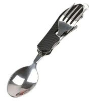 Cuchara 4 en 1 de acero inoxidable, cuchara, cuchillo, tenedor, abridor de botellas, juego de bolsillo plegable, juego de villa al aire libre - details 11