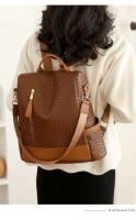 Mochilas de patrón tejidas de cuero suave para bolsos de moda para mujeres y mochilas de gran capacidad para mujeres - details 29