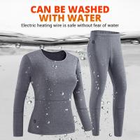 Conjunto de Ropa Interior Calentada en Invierno Chaqueta Eléctrica USB para Hombres y Mujeres - details 5
