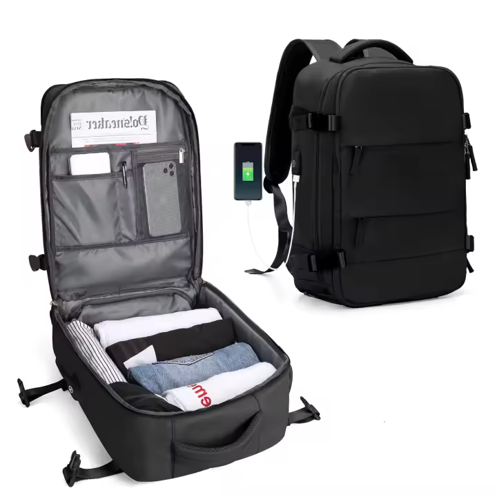 Mochila de Viaje Avión Impermeable 40x20x25 Para Hombres y Mujeres Ideal para Deportes al Aire Libre Bolsa Informal para Escuela y Computadora Portátil - 1